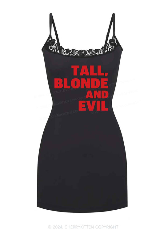 Tall Blonde And Evil Y2K Lace Slip Dress Cherrykitten