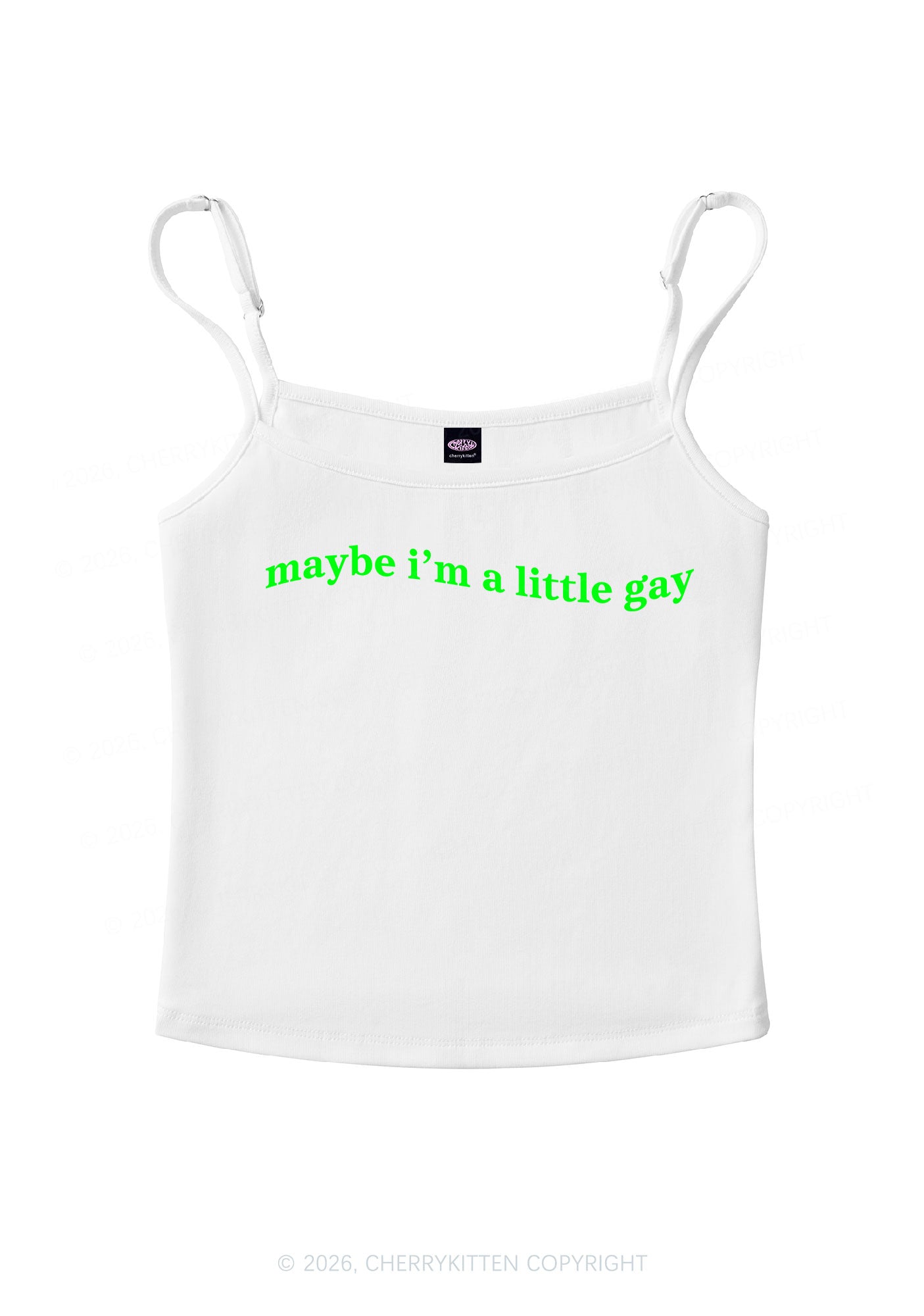 Maybe Im A Little Gay Pride Y2K Spaghetti Strap Cami Cherrykitten