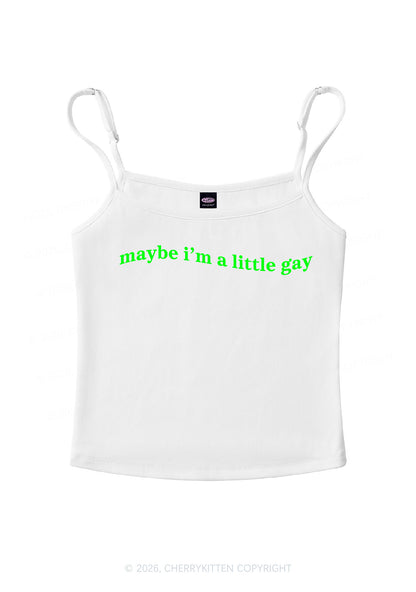 Maybe Im A Little Gay Pride Y2K Spaghetti Strap Cami Cherrykitten
