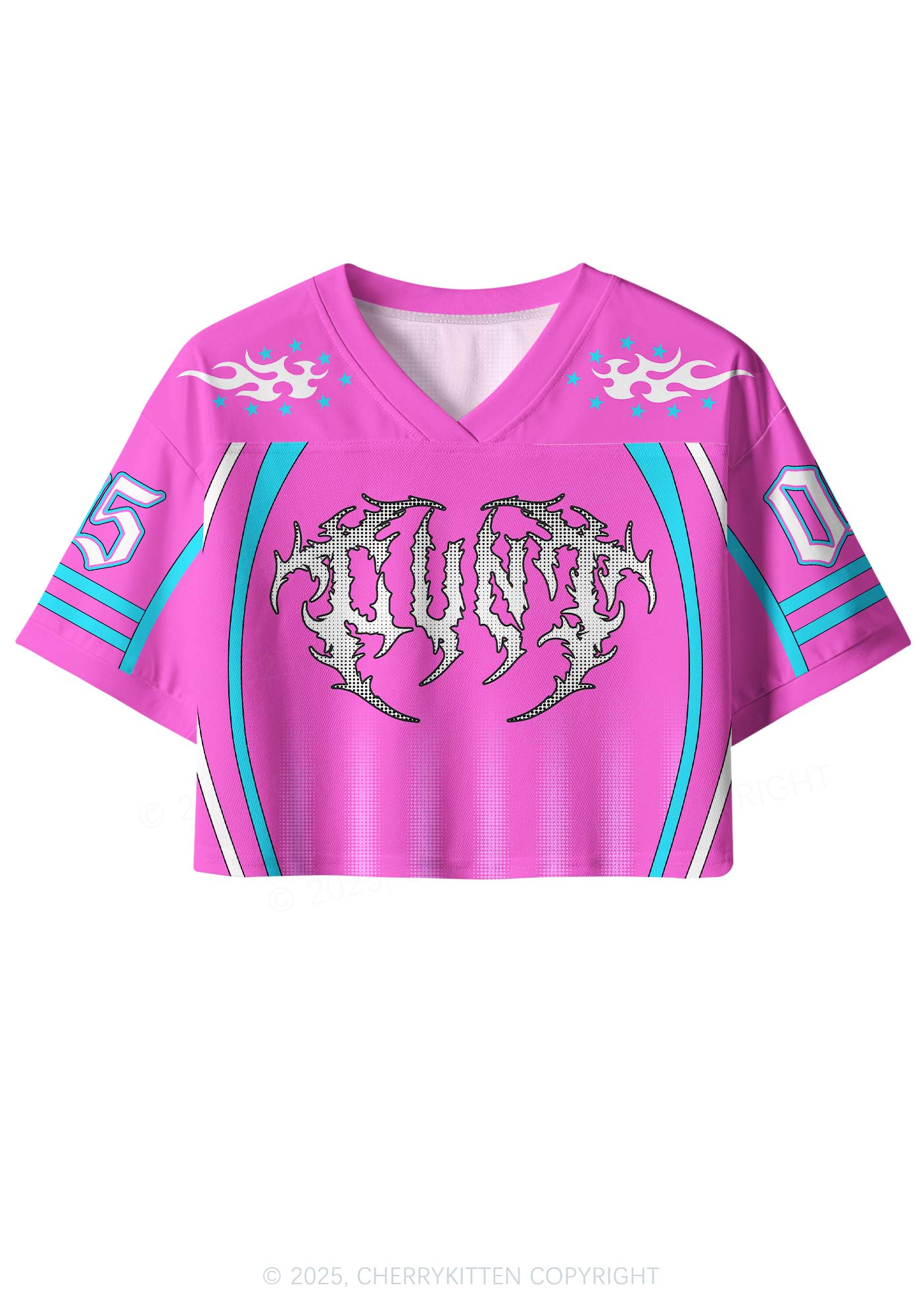 Custom Goth Pink Cxxt Y2K Crop Sport Jersey Shirts Cherrykitten