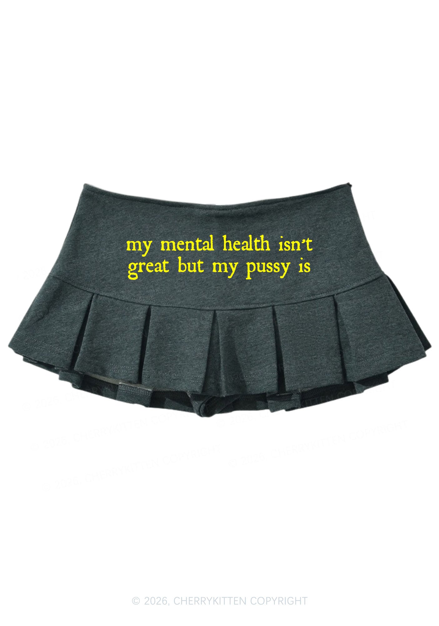 Great Mental Health Y2K Mini Pleated Skirts Cherrykitten