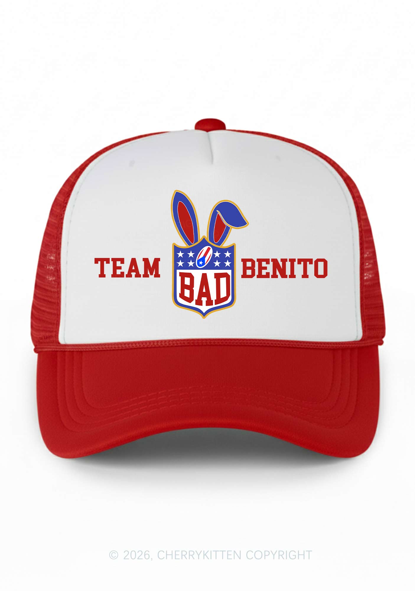 Pink Bad Bunny Y2K Colorblock Trucker Hat Cherrykitten