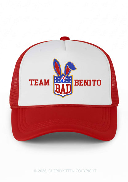 Pink Bad Bunny Y2K Colorblock Trucker Hat Cherrykitten