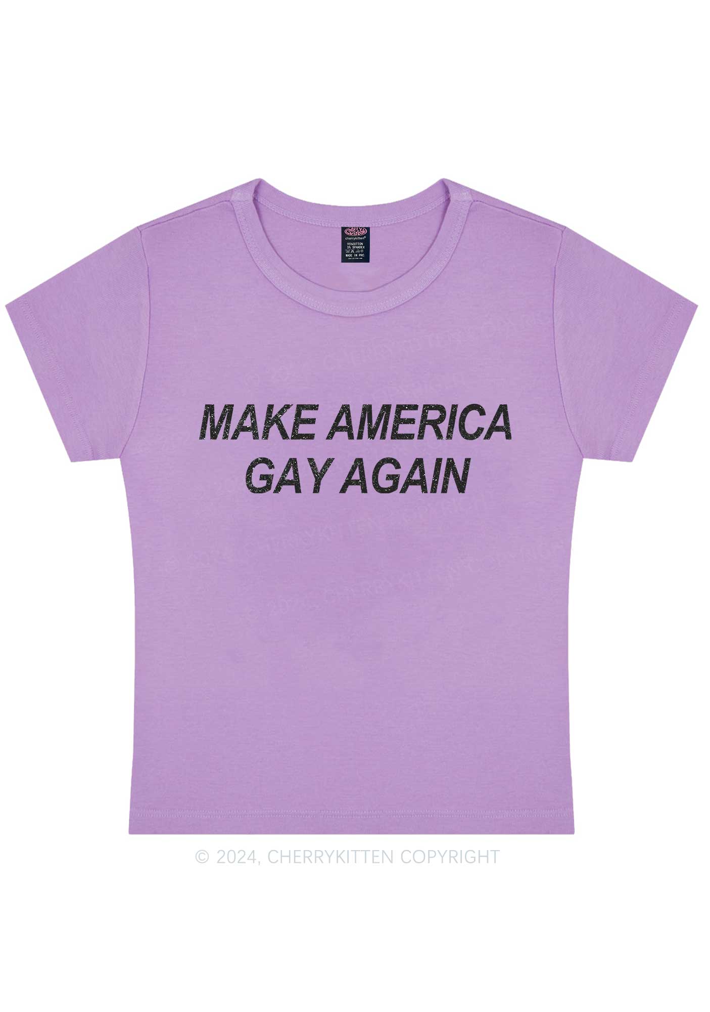 Make America Gay Again Y2K Baby Tee Cherrykitten