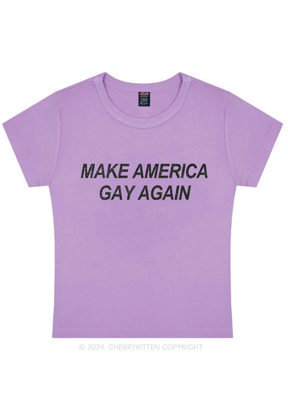 Make America Gay Again Y2K Baby Tee Cherrykitten