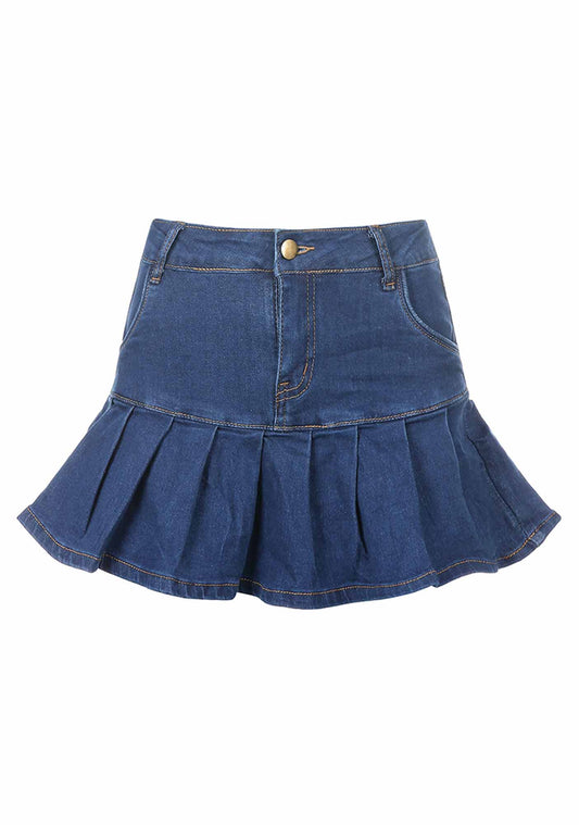 Y2K Spring Denim Skirt Cherrykitten