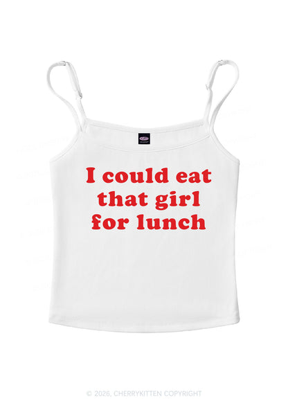 Eat That Girl For Lunch Pride Y2K Spaghetti Strap Cami Cherrykitten
