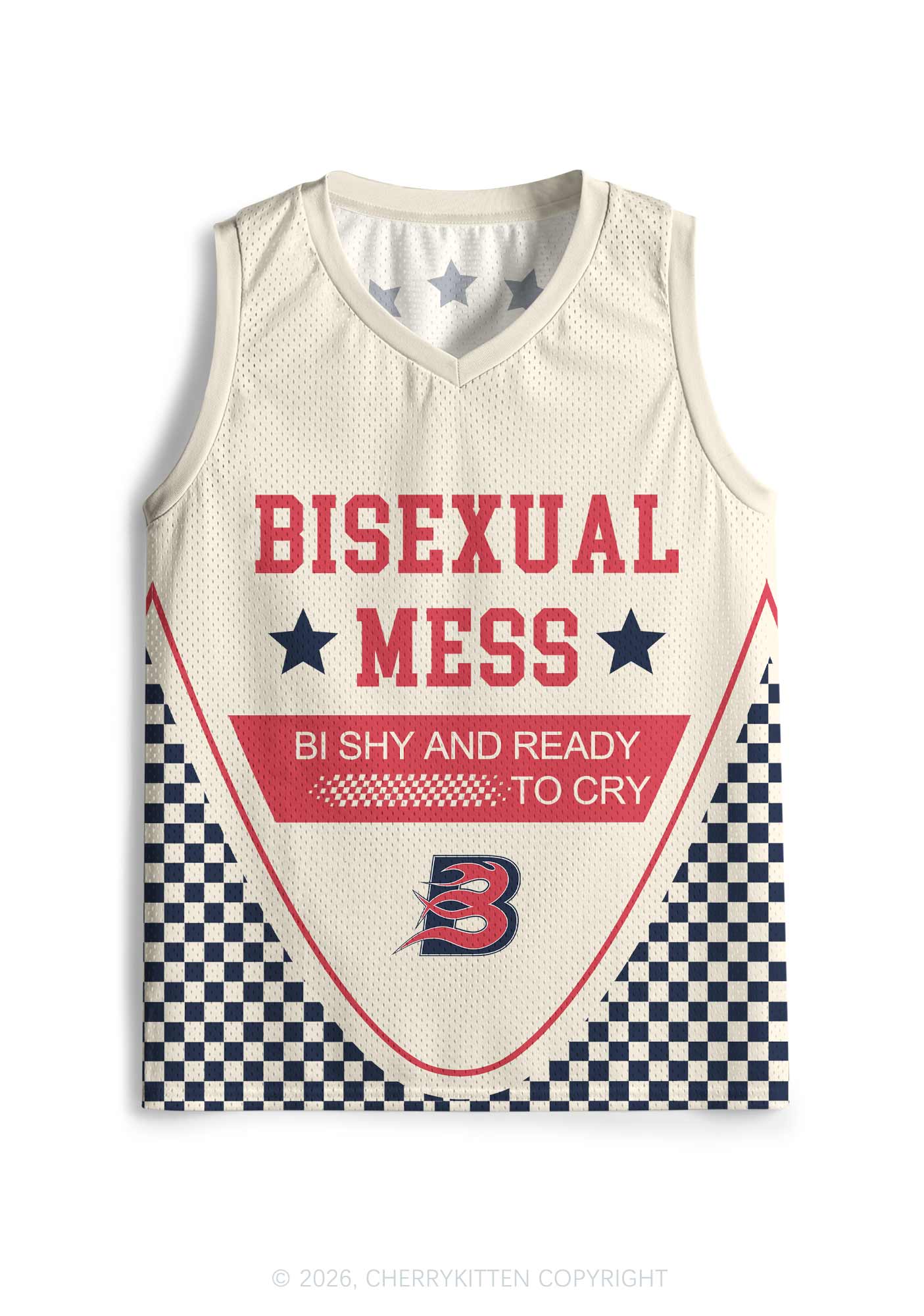 Bisexual Mess Pride Y2K Sport Jersey Tank Cherrykitten
