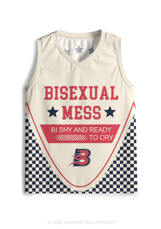 Bisexual Mess Pride Y2K Sport Jersey Tank Cherrykitten