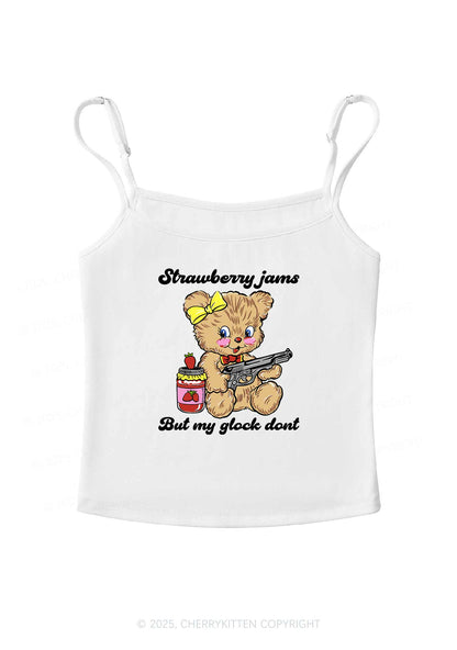 Strawberry Jams Bear Y2K Spaghetti Strap Cami Cherrykitten