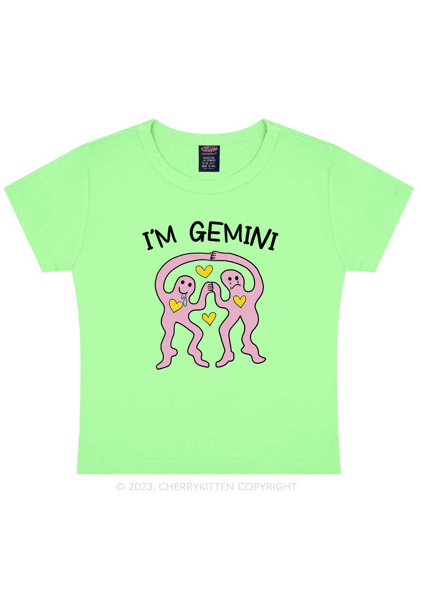 I'm Gemini Y2K Baby Tee Cherrykitten