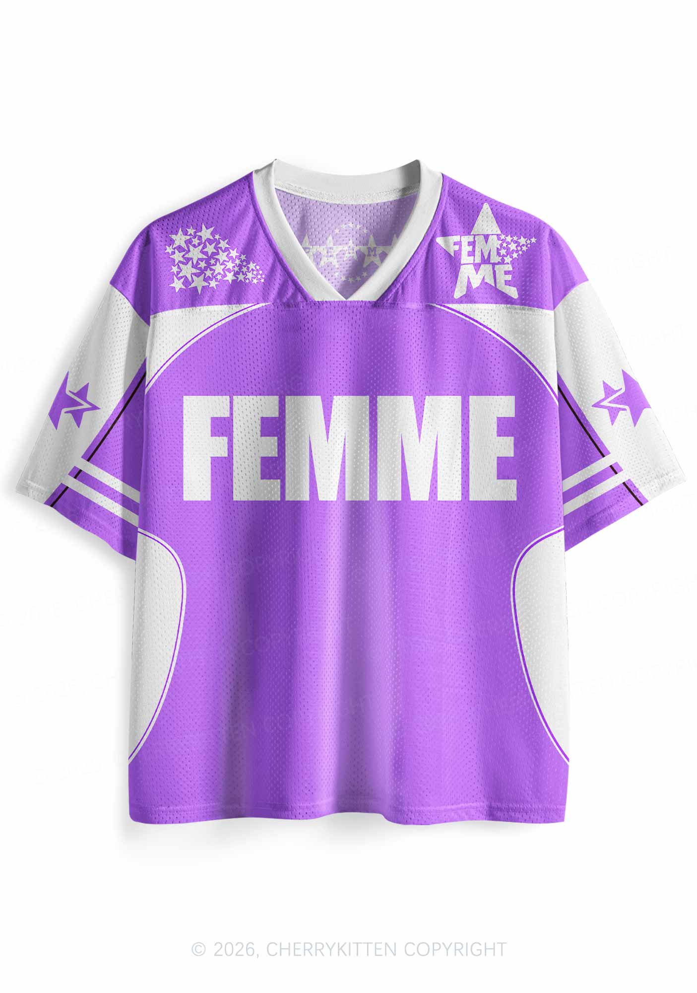 Purple Femme Pride Y2K Sport Jersey Shirts Cherrykitten