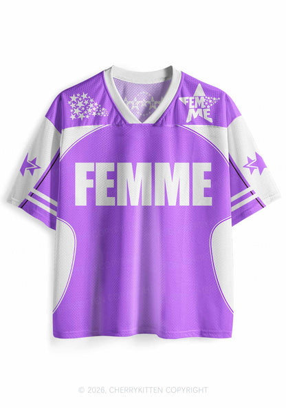 Purple Femme Pride Y2K Sport Jersey Shirts Cherrykitten