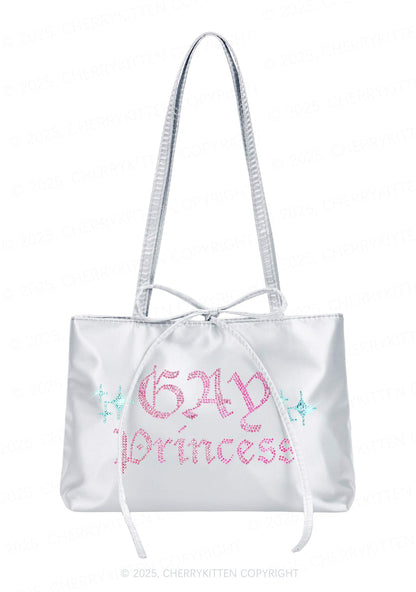 Rhinestone Gay Princess Y2K Satin Bags Cherrykitten