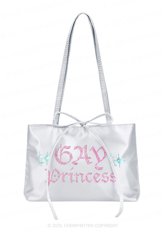 Rhinestone Gay Princess Y2K Satin Bags Cherrykitten