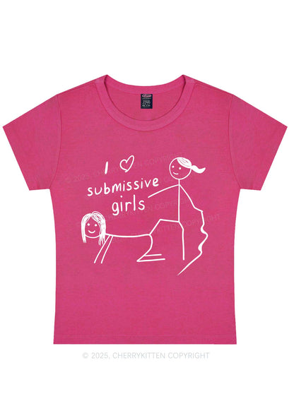 I Love S Girls Pride Y2K Baby Tee Cherrykitten