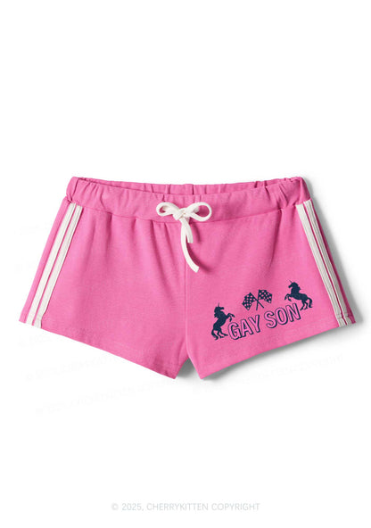 Gay Son Pride Y2K Drawstring Mini Shorts Cherrykitten