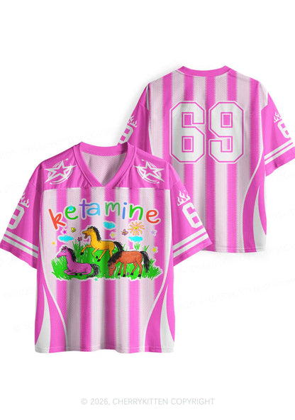 Rainbow K Pony Y2K Sport Jersey Shirts Cherrykitten