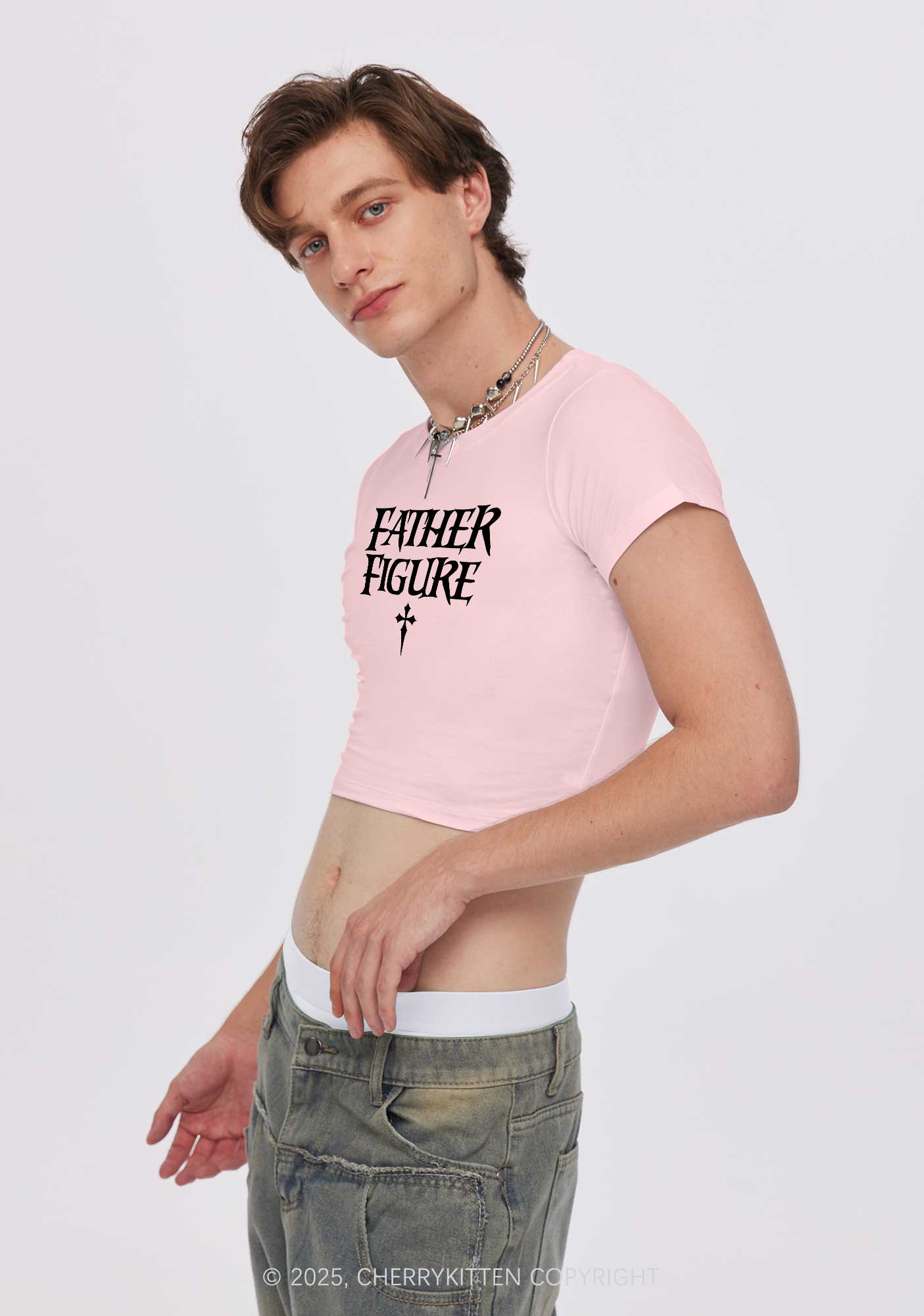 Halloween Father Figure Y2K Baby Tee Cherrykitten