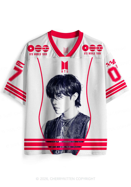 Kpop Mullet Hair Boy Y2K Sport Jersey Shirts Cherrykitten