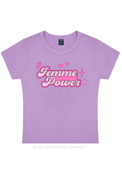 Femme Power Y2K Baby Tee Cherrykitten