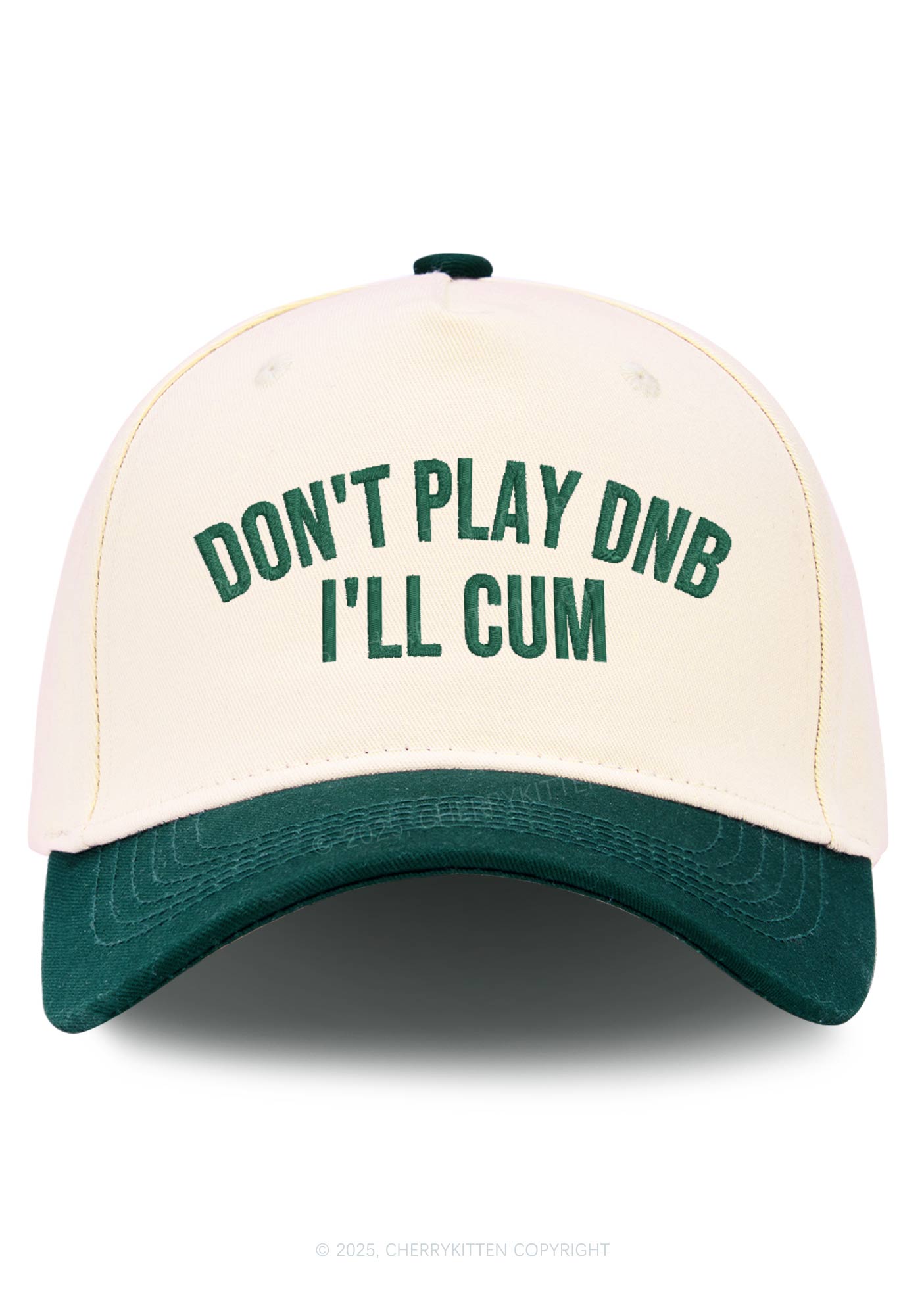 Embroidered Dont Play DNB Y2K Color Block Baseball Cap Cherrykitten