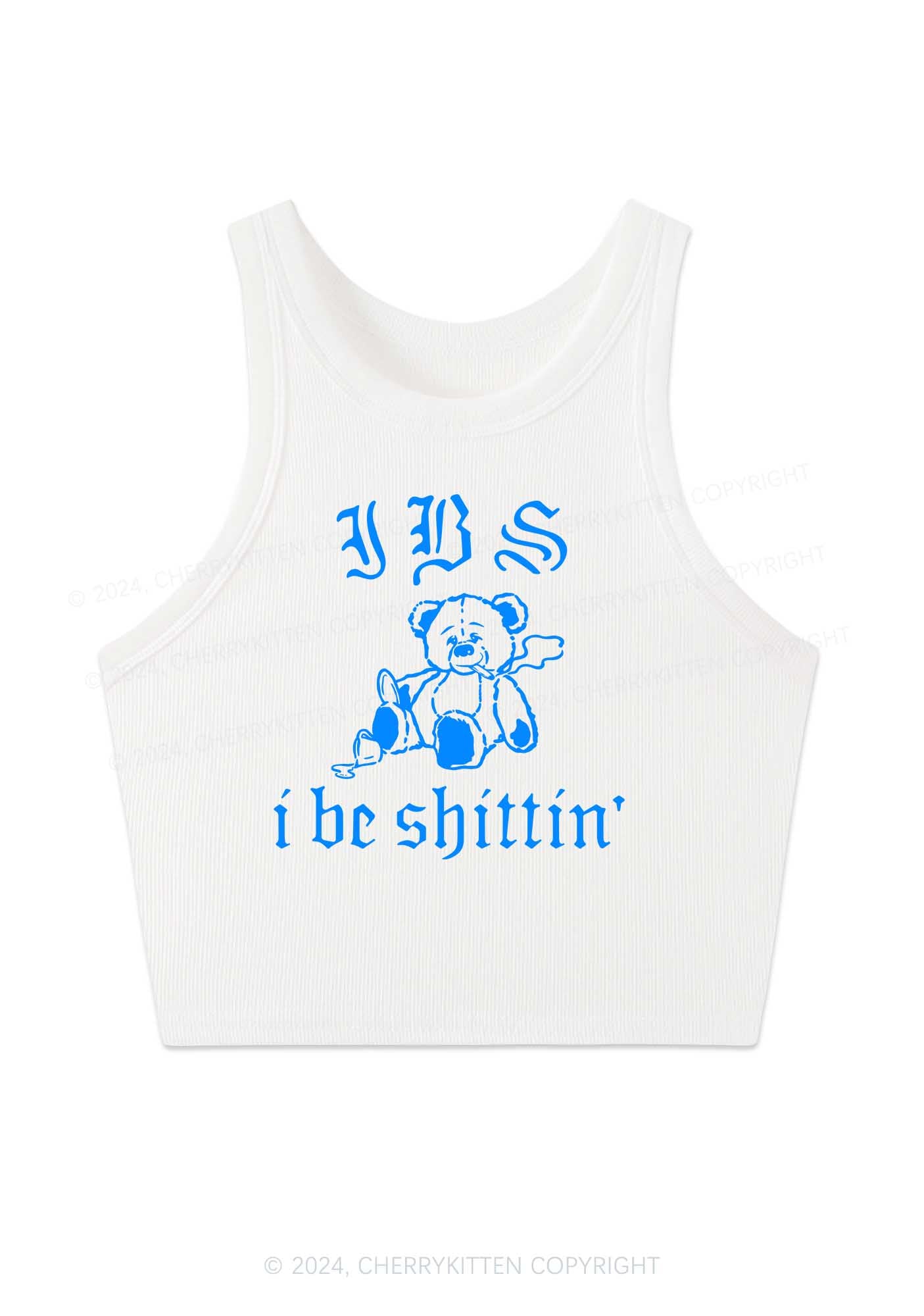 I Be Shitting Y2K Crop Tank Top Cherrykitten