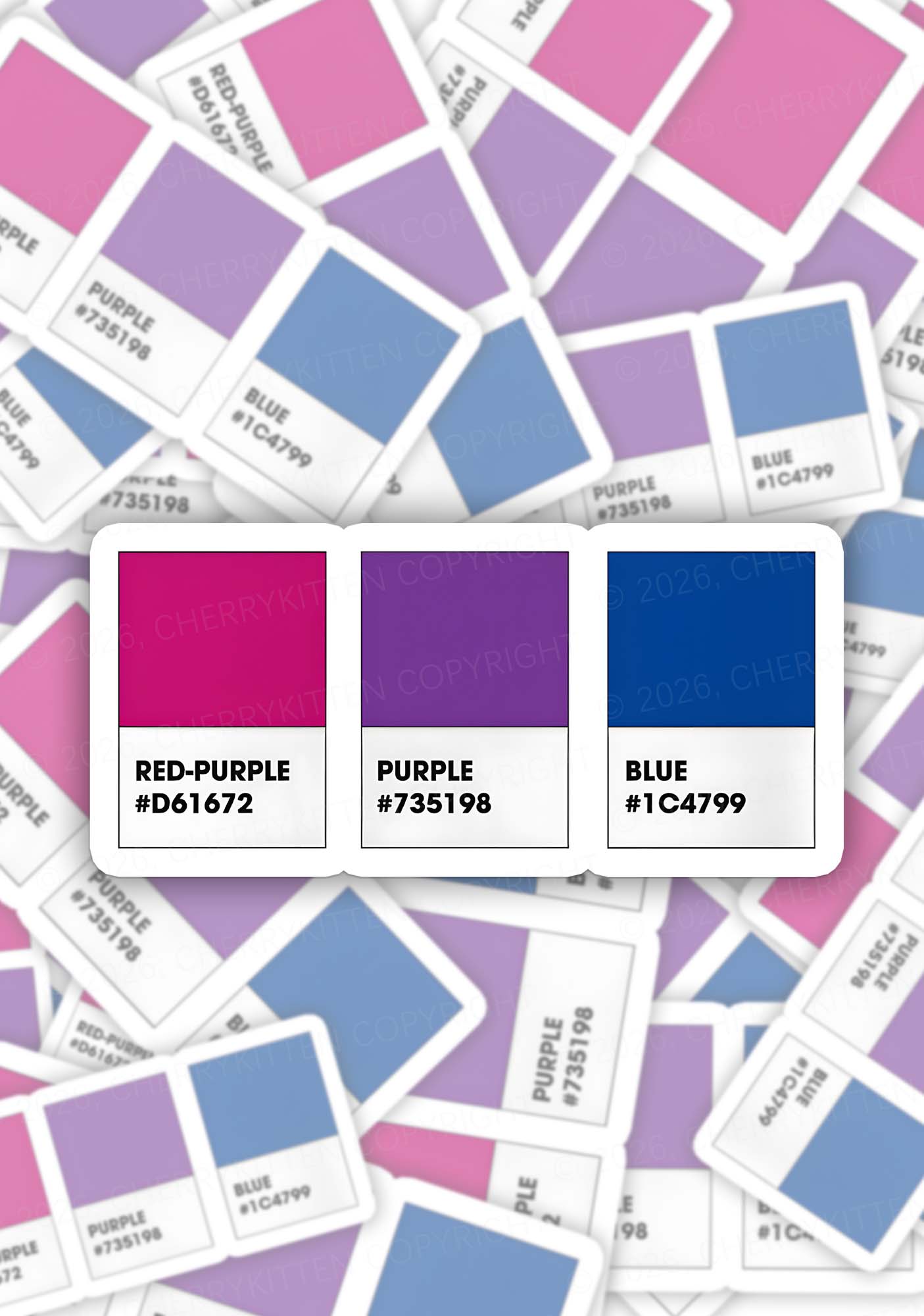 Bisexual Flag Colors Pride 1pc Y2K Sticker Cherrykitten