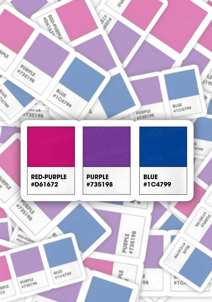 Bisexual Flag Colors Pride 1pc Y2K Sticker Cherrykitten