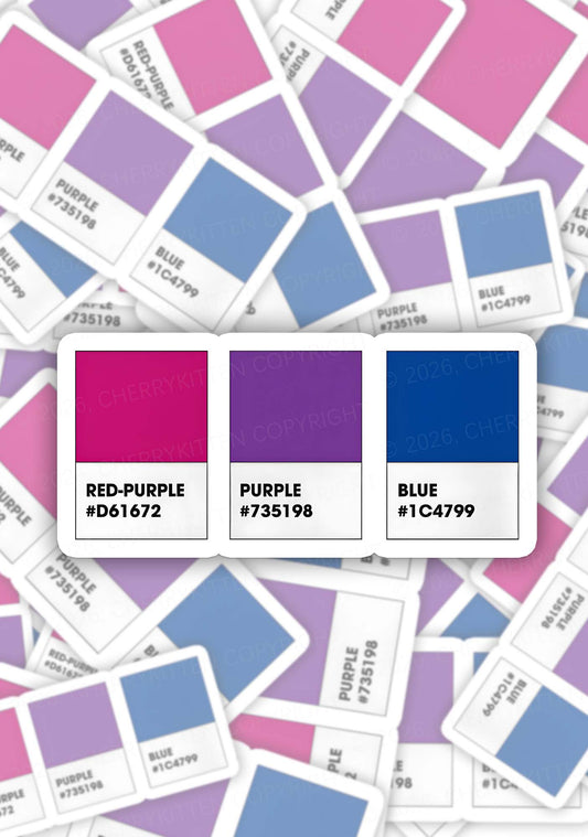 Bisexual Flag Colors Pride 1pc Y2K Sticker Cherrykitten