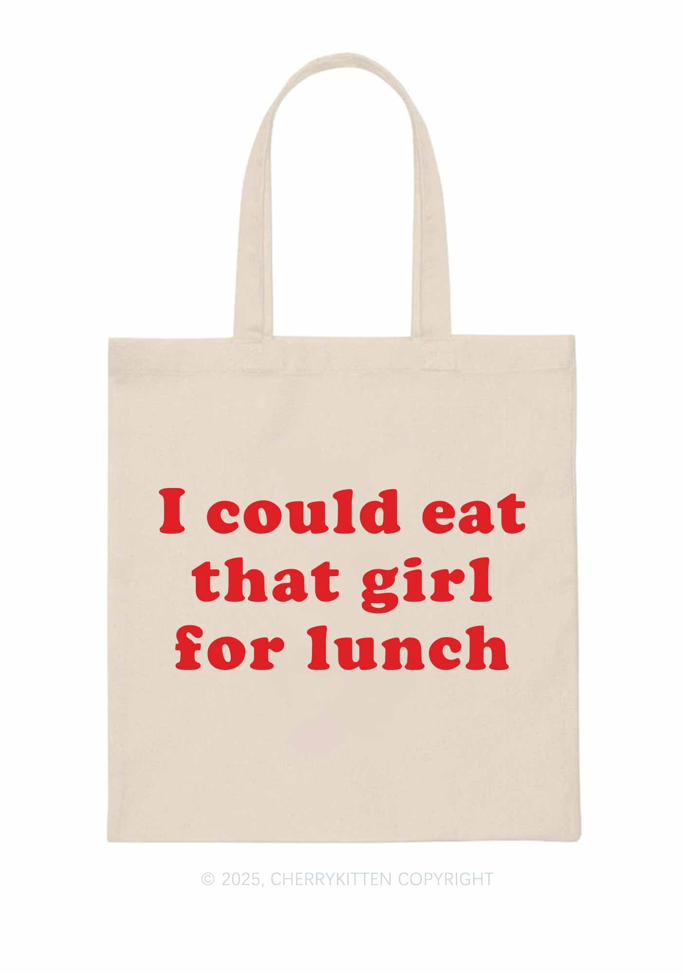 Eat That Girl For Lunch Pride Y2K Canvas Tote Bag Cherrykitten