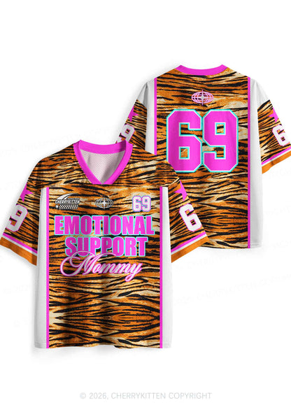 Emotional Support Mommy Y2K Sport Jersey Shirts Cherrykitten