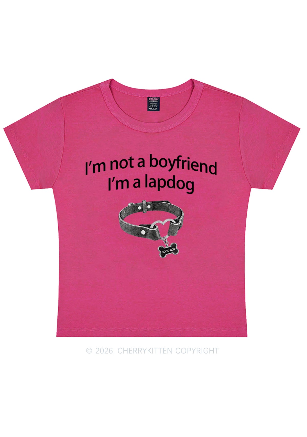 Im Not A BF Im A Lapdog Y2K Baby Tee Cherrykitten
