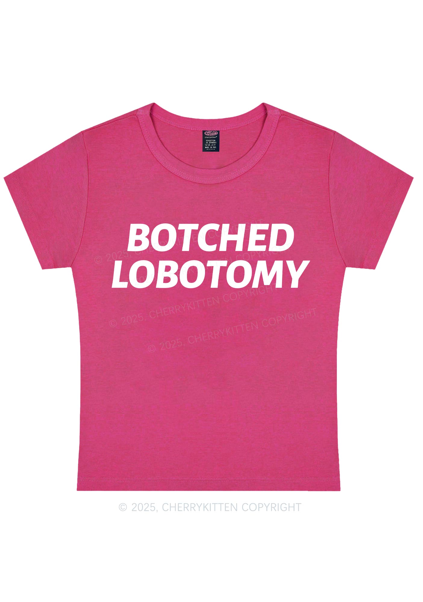 Botched Lobotomy Y2K Baby Tee Cherrykitten