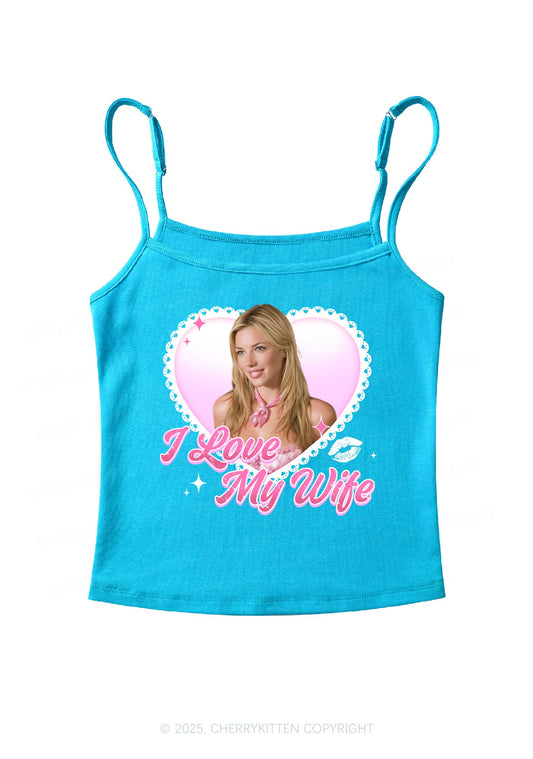 Custom I Love My Wife Y2K Spaghetti Strap Cami Cherrykitten