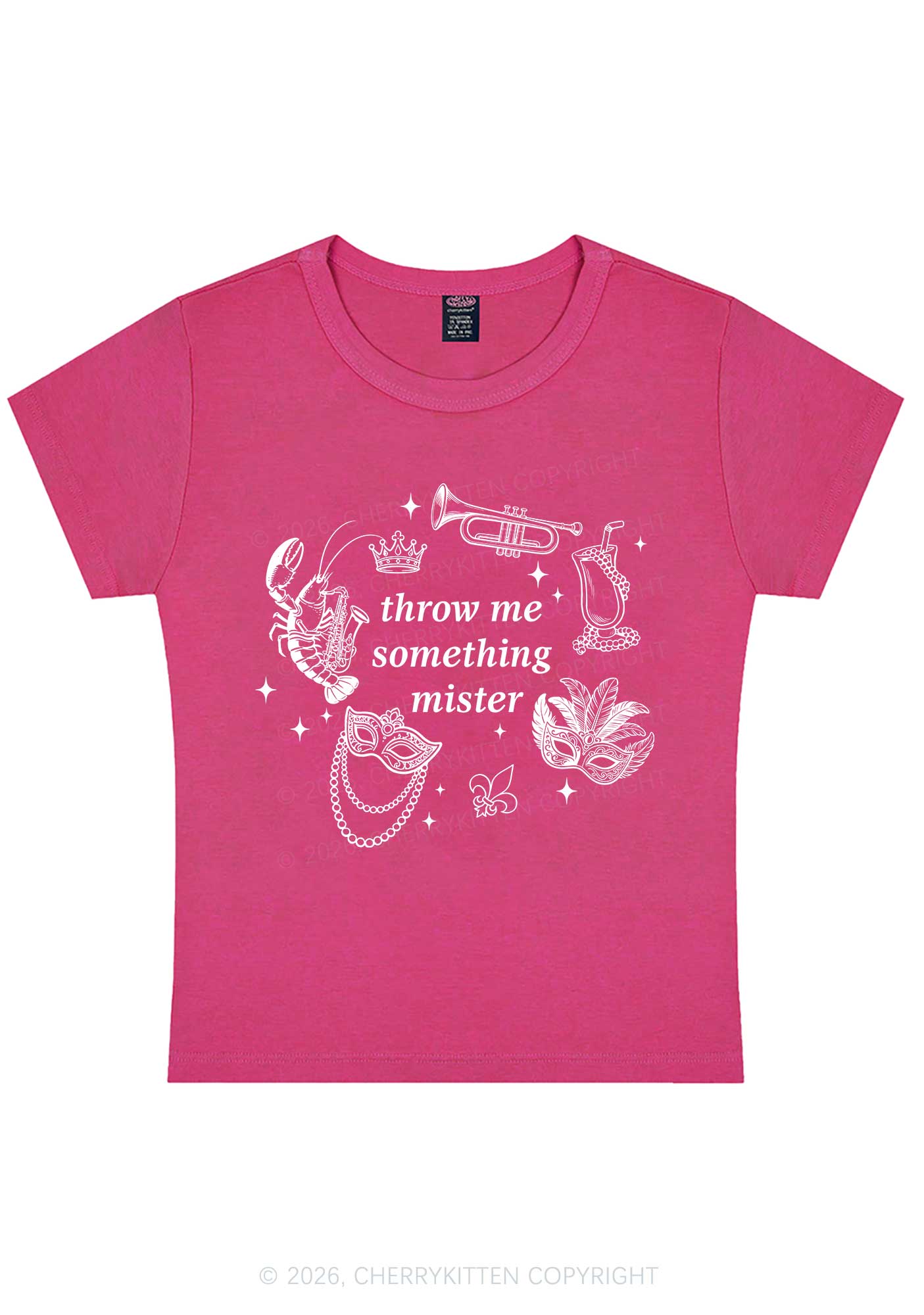 Throw Me Something Mister Y2K Baby Tee Cherrykitten