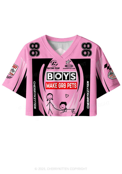 Custom Boys Make Gr8 Pets Y2K Crop Sport Jersey Shirts Cherrykitten