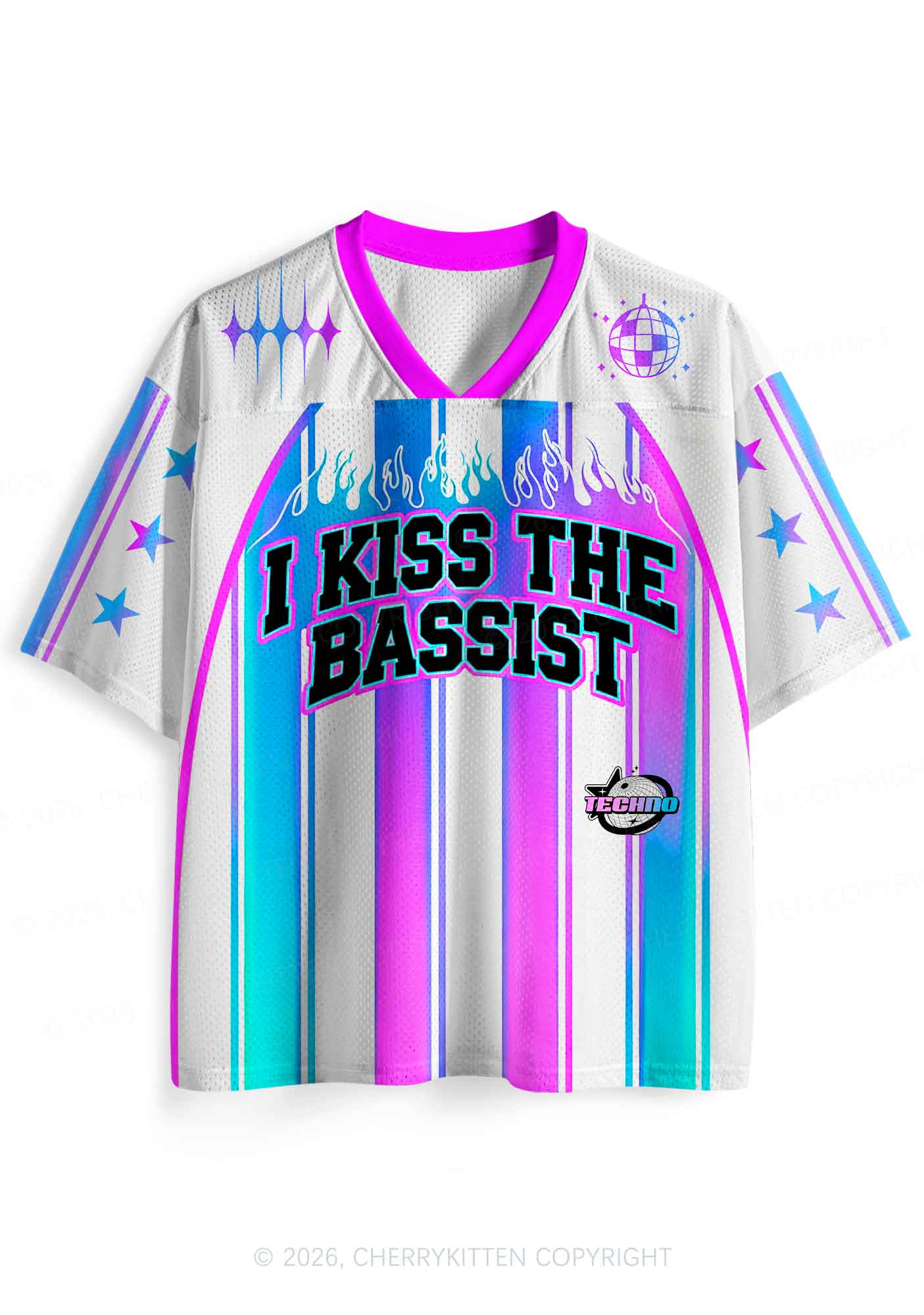 I Kiss The Bassist Y2K Sport Jersey Shirts Cherrykitten