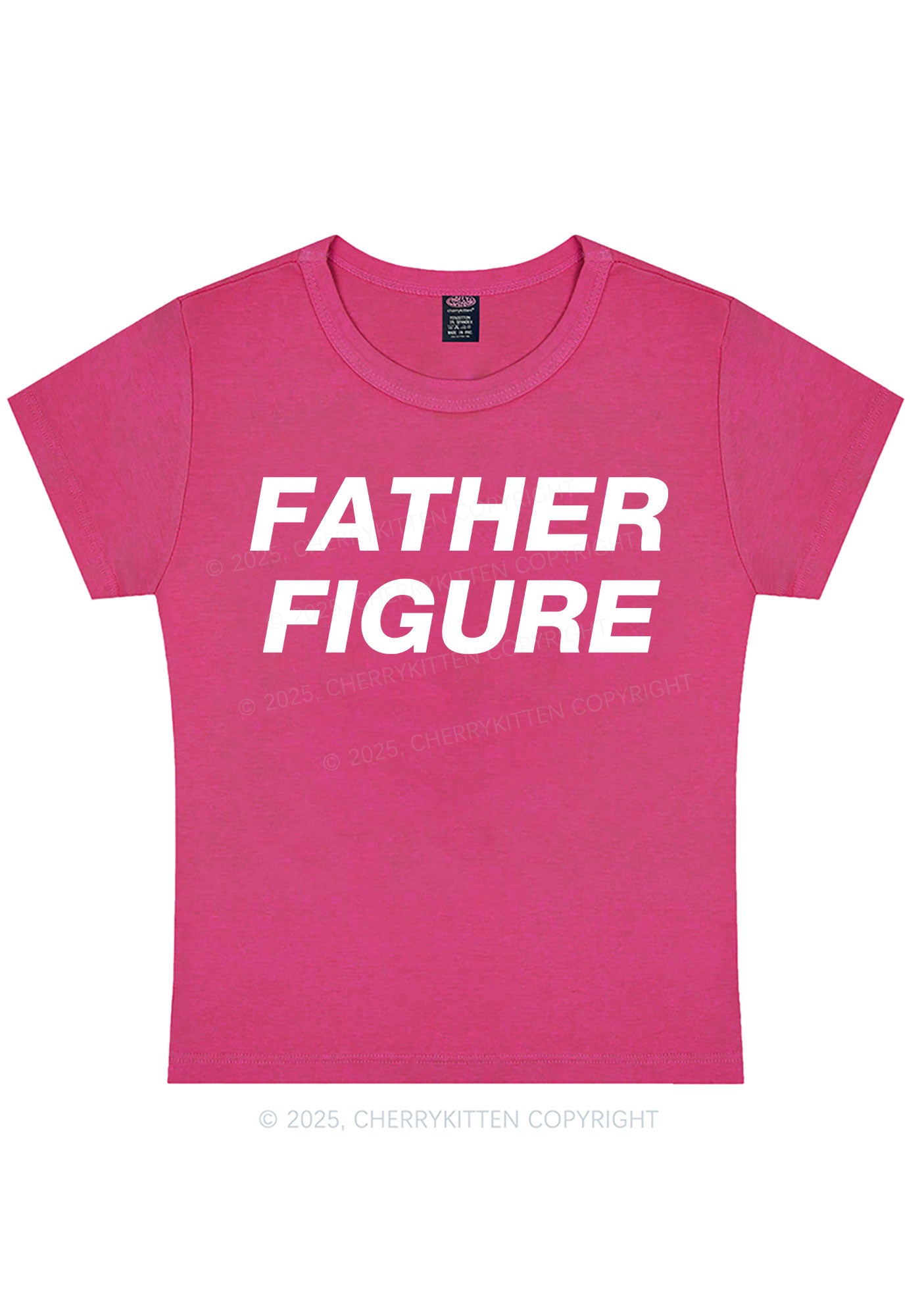 Curvy Father Figure Y2K Baby Tee Cherrykitten
