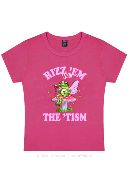Fairy Frog Rizz Tism Y2K Baby Tee Cherrykitten