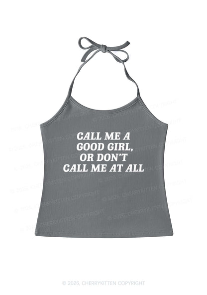 Call Me Good Girl Y2K Halter Neck Cami Cherrykitten