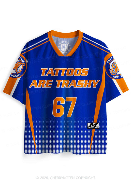 Blue Tattoos Are Trashy Y2K Sport Jersey Shirts Cherrykitten