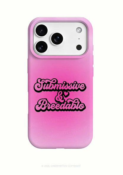 Submissive And Breedable Y2K Phone Case Cherrykitten