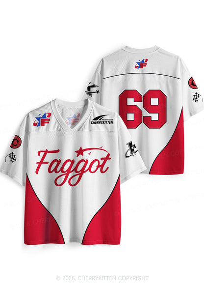 Red Faggot Star Pride Y2K Sport Jersey Shirts Cherrykitten
