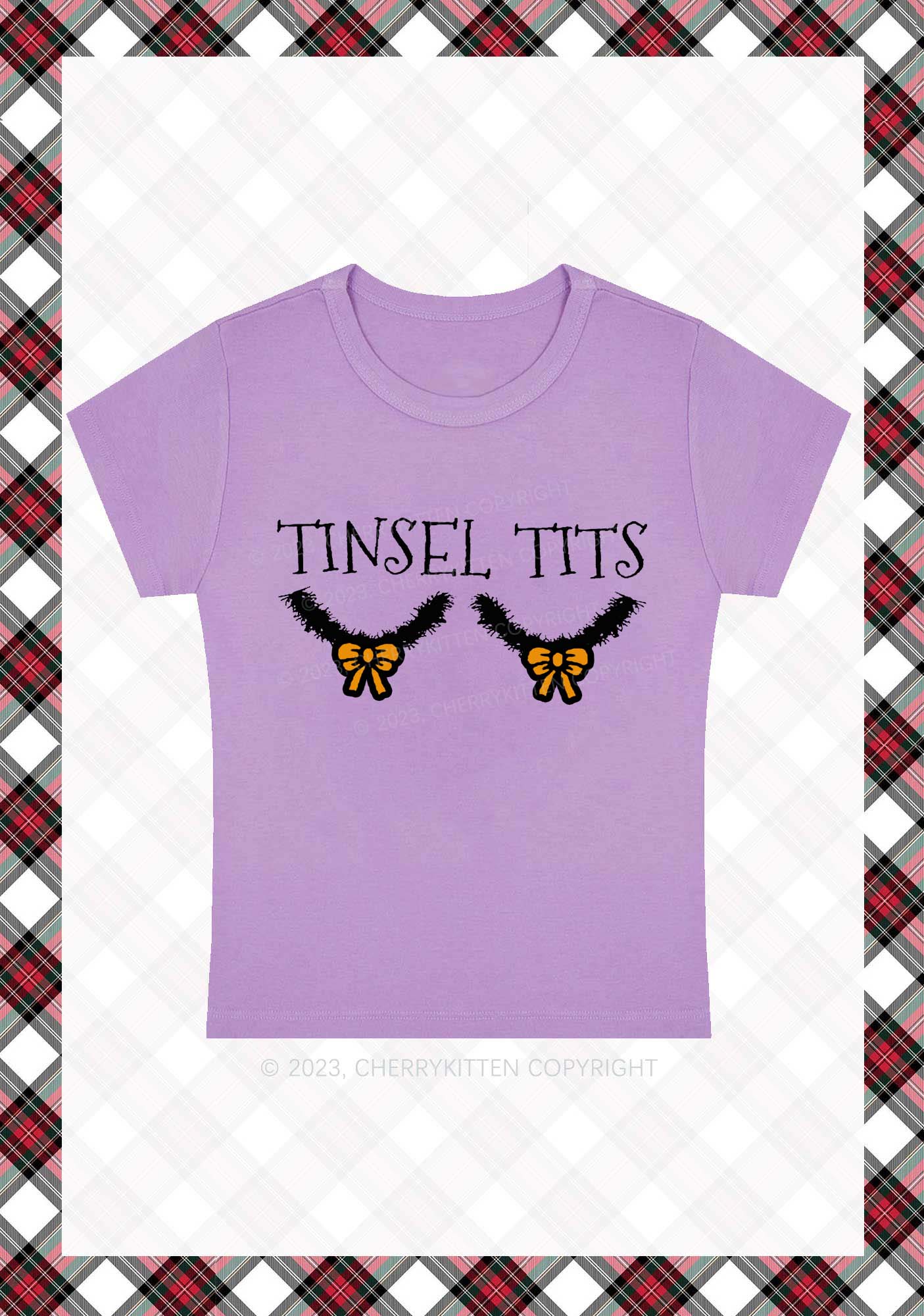 Tinsel Txts Christmas Baby Tee Cherrykitten