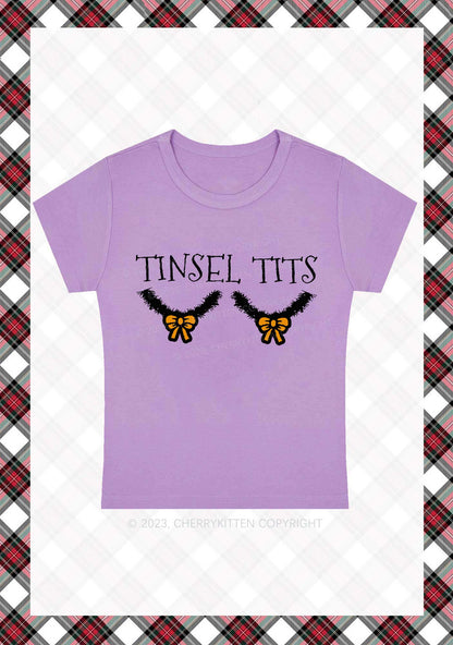 Tinsel Txts Christmas Baby Tee Cherrykitten