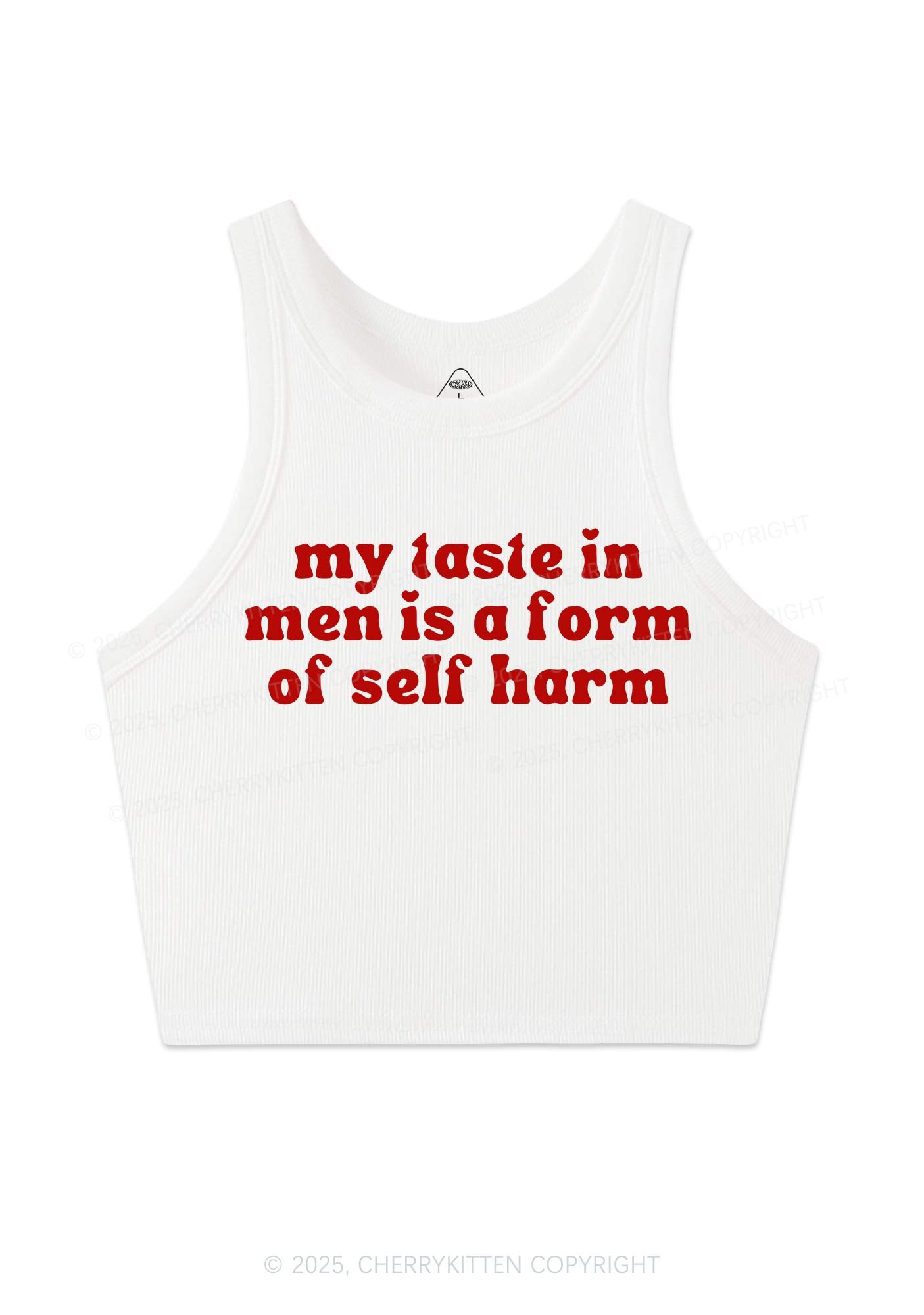 My Taste In Men Y2K Crop Tank Top Cherrykitten