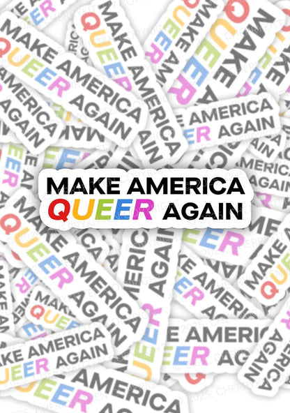 Make America Queer Again Pride 1Pc Y2K Sticker Cherrykitten