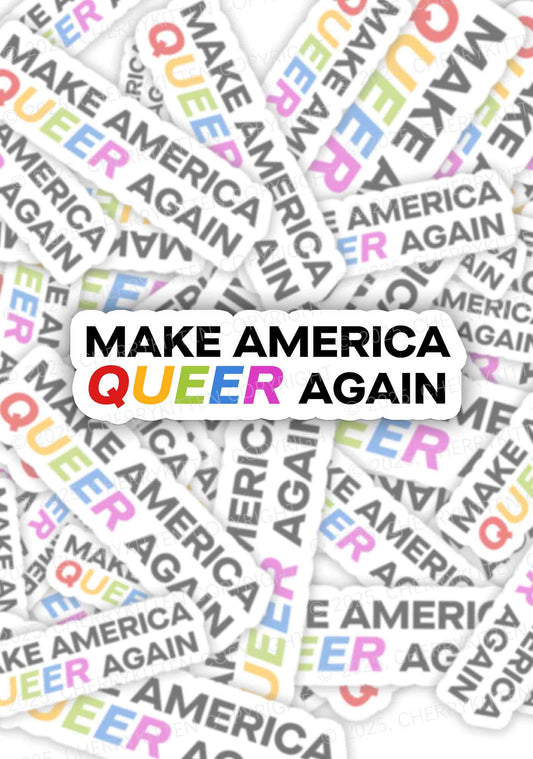 Make America Queer Again Pride 1Pc Y2K Sticker Cherrykitten