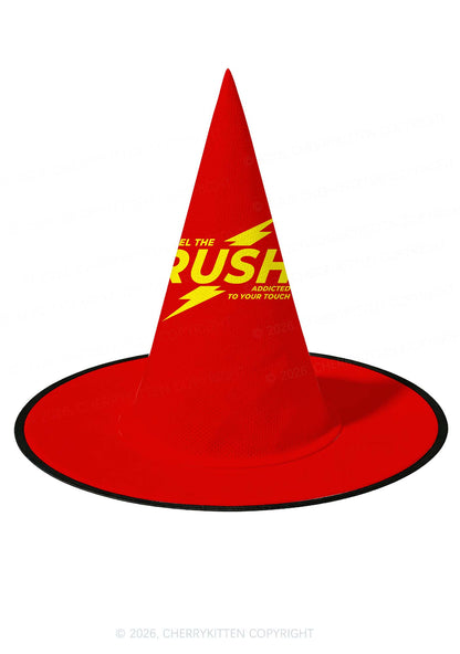 I Feel The Rush Y2K Print Witch Hat Cherrykitten